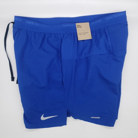 Nike Dri-FIT Stride 5" Brief-Lined Men’s Running Shorts Blue Size M DM4755-480 - Picture 4 of 12